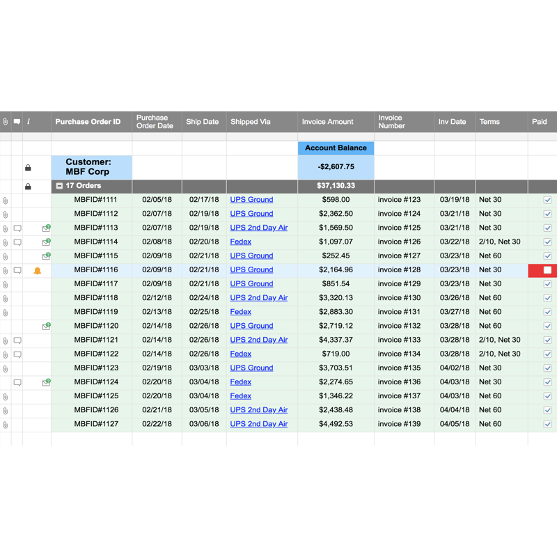 customer order tracking template